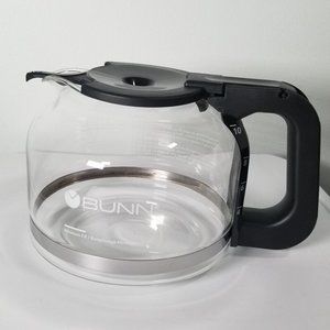 Bunn 10 Cup Drip-Free Carafe Black Handle with Chrome, Coffee Replacement Carafe